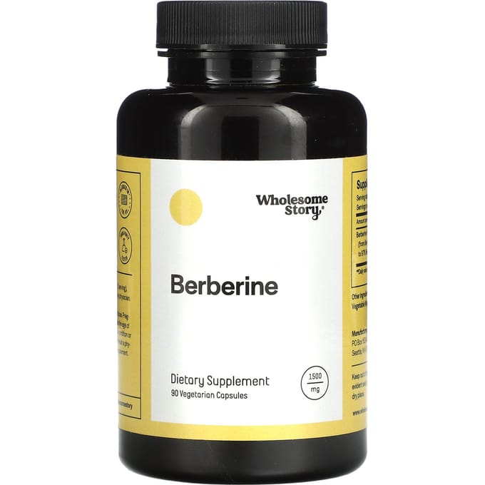 Wholesome Story, Berberine, 1.500mg, 90 Veggie Capsules (500mg per capsule)