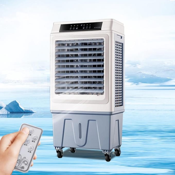 Mobiele Airco - Verkoeler Ventilator - Ruimte Koelen - Groot Waterreservoir - 50L Tank - Wit
