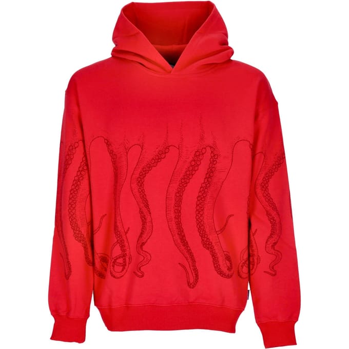 Outline Hoodie Rood Lichtgewicht herensweatshirt met capuchon