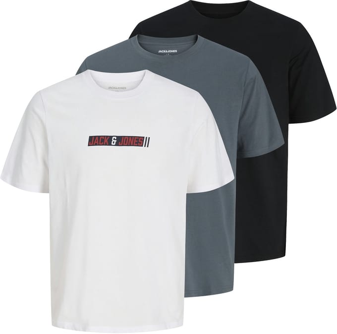 JACK&JONES - JJMUNK TEE SS CREW NECK 3PK MP JNR - Jongens - T-shirts