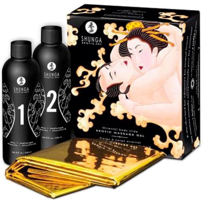 Shunga Mango & Meloen Massage Gel - 2 x 225ml