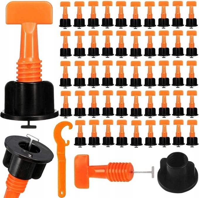 Tegel's levelsysteem 50 stuks met clips en een sleutel