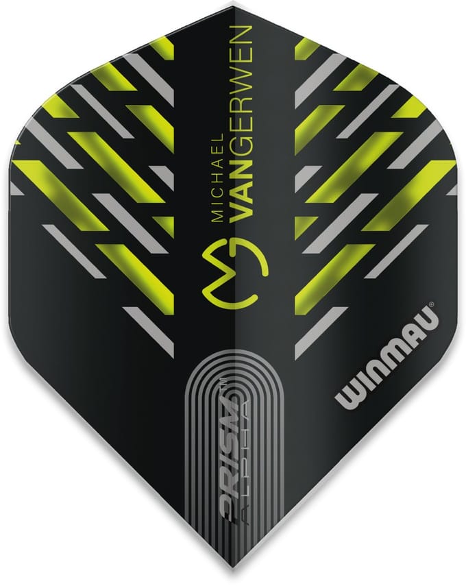 Winmau Michael van Gerwen Prism Alpha Black Green Flight V3 - Dart Flights