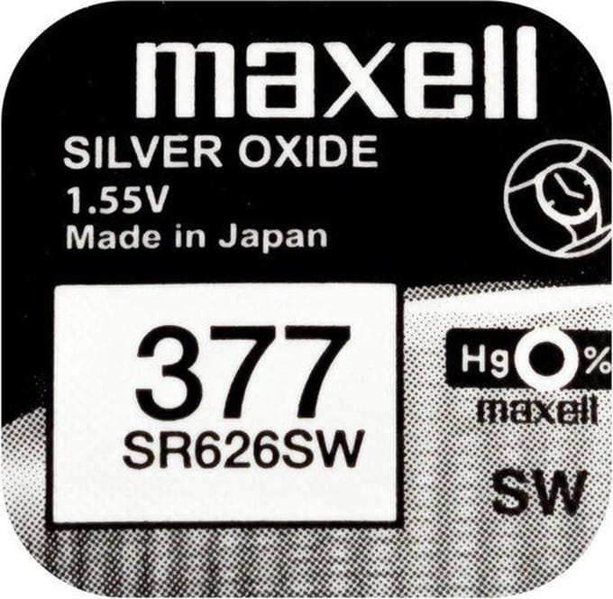 MAXELL 377 / SR626SW zilveroxide knoopcel horlogebatterij 1 (een) stuks