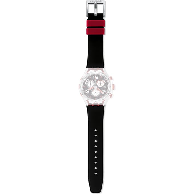 Swatch Mixed Materials - XLite Chrono - YY AYYS4004 YYS4004 Red Wheel band