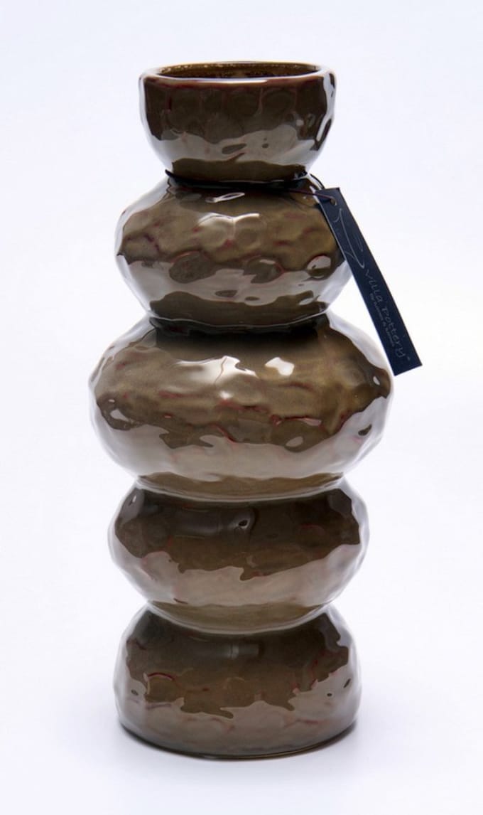 Vaas - Villa Pottery - Decoratie - Woondecoratie - Keramiek - Berber 6_2 Chocolate