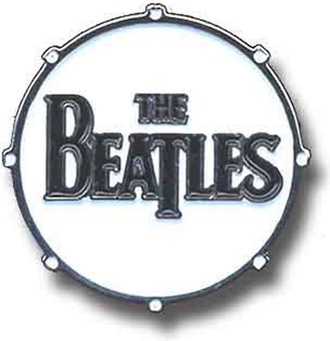The Beatles - Drum Drop T Logo Pin - Wit/Zwart