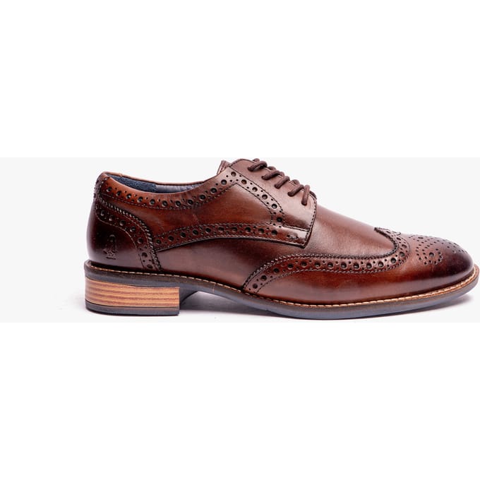 Hush Puppies Dustin Heren Brogue Schoenen Chocolade
