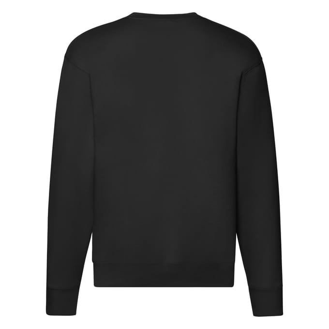 Fruit of the Loom Heren Premium Ingelegd Sweatshirt (Zwart)