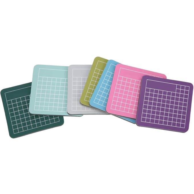 Lot de 7 mini tapis de découpe colorés auto-réparateurs pour sculpture artisanale, accessoires faits main white