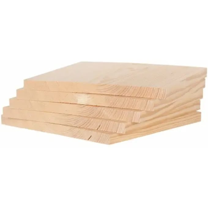 Set van 5 houten breekplanken 30x30x1.5