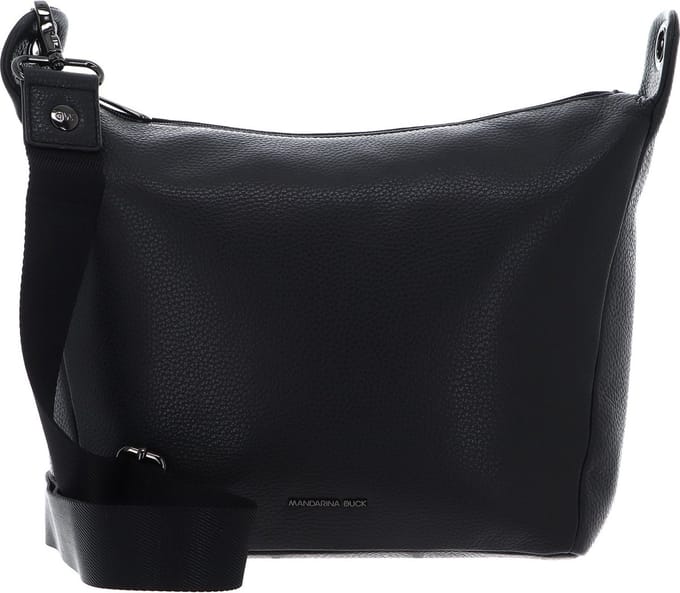 MANDARINA DUCK Leren Schoudertas Mellow Leather Shopper Nero Zwart