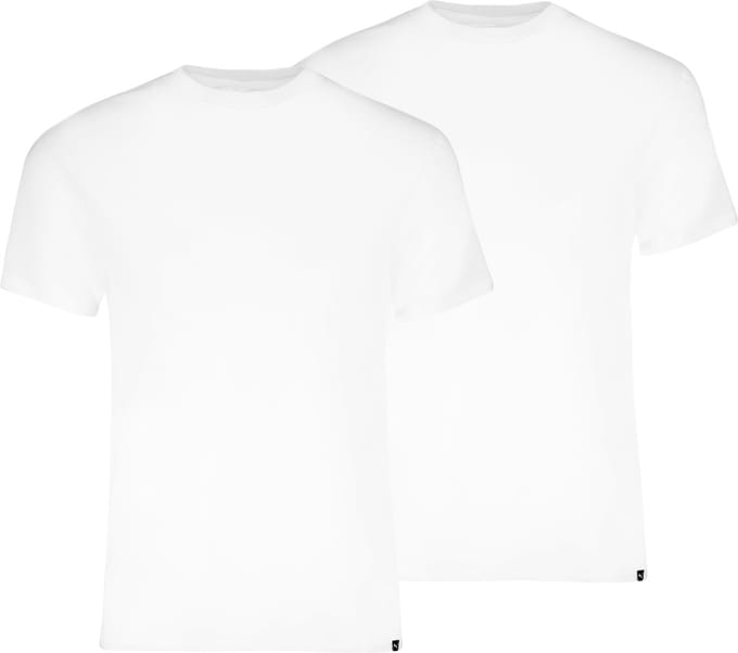 Puma 2-pack heren basic ondershirts - V-hals - Slim Fit heren T-shirt katoen - Wit / XXL
