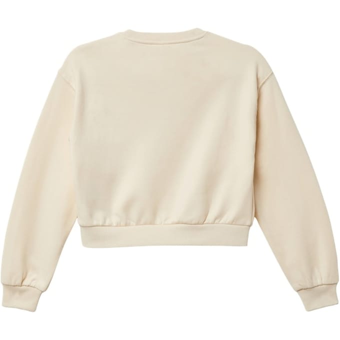 s.Oliver - female - Knusse crop sweater in een oversized vorm met een glinsterende print