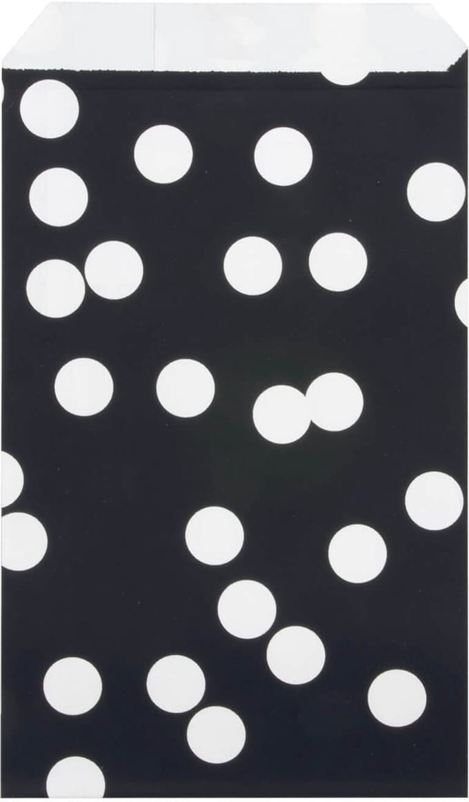 200x Papieren Zakjes Dots 12x19cm