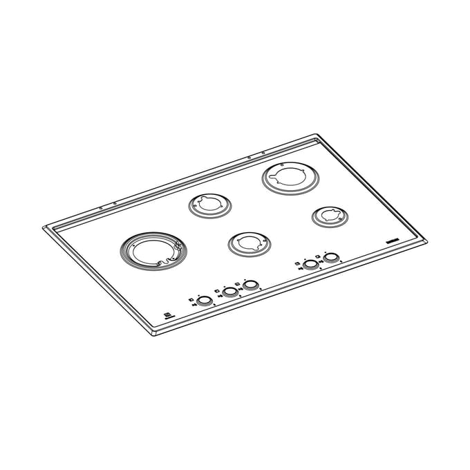 AEG bovenblad, inox, Electrolux, 744x510mm 140015092376