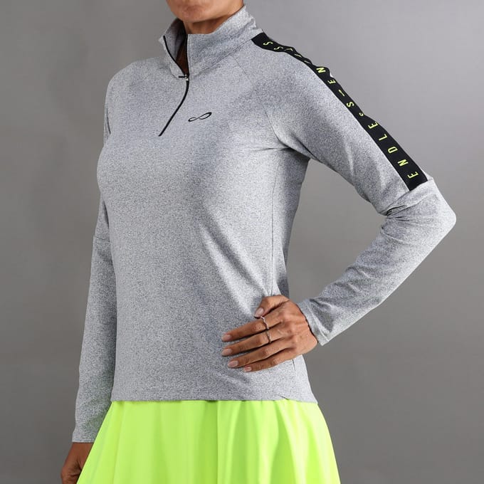 Endless Kirsch Iconic Ii Longsleeve Dames-Grijs,Zwart