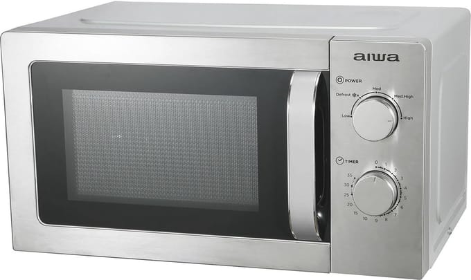 Magnetron 20 Liter met Draaiknop en 700 W Vermogen - Zilver