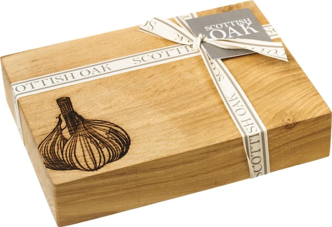 Hakblok Knoflook Mini - 19x14x4 - Schots Eikenhout - Scottish Made
