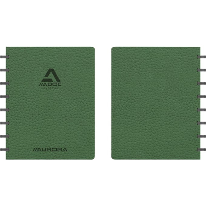 Adoc Business schrift | ft A5 | 144 bladzijden | geruit 5 mm | groen
