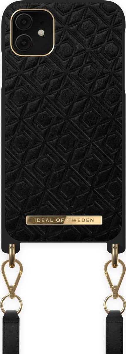 Ideal of Sweden Phone Necklace Case iPhone 11/XR Embossed Black
