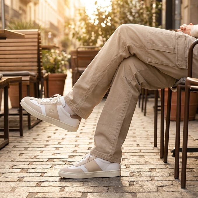Timberland Timberland Lisbon Street Sneakers wit Leer