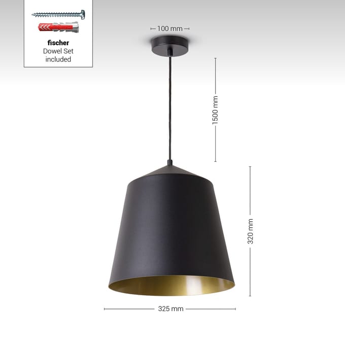Hanglamp Jason zwart