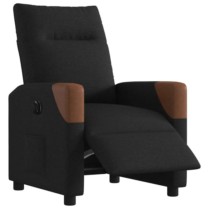 vidaXL - Fauteuil - verstelbaar - elektrisch - stof - zwart