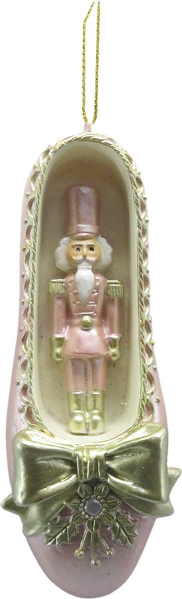 Clayre & Eef Kersthanger Notenkraker 11 cm Roze Kunststof