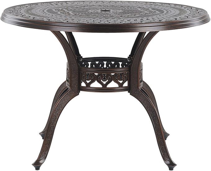 SALENTO - Tuintafel - Donkerbruin - 102 x 102 cm - Aluminium