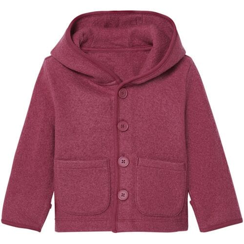 LUPILU Wollen baby vestje (Aubergine, 62-68)