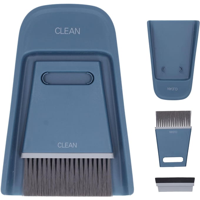 Ensemble de mini-balais et pelle à poussière pour bureau, brosse de nettoyage à main, outil de nettoyage pour usage domestique blue