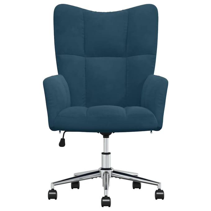 vidaXL - Relaxstoel - fluweel - blauw