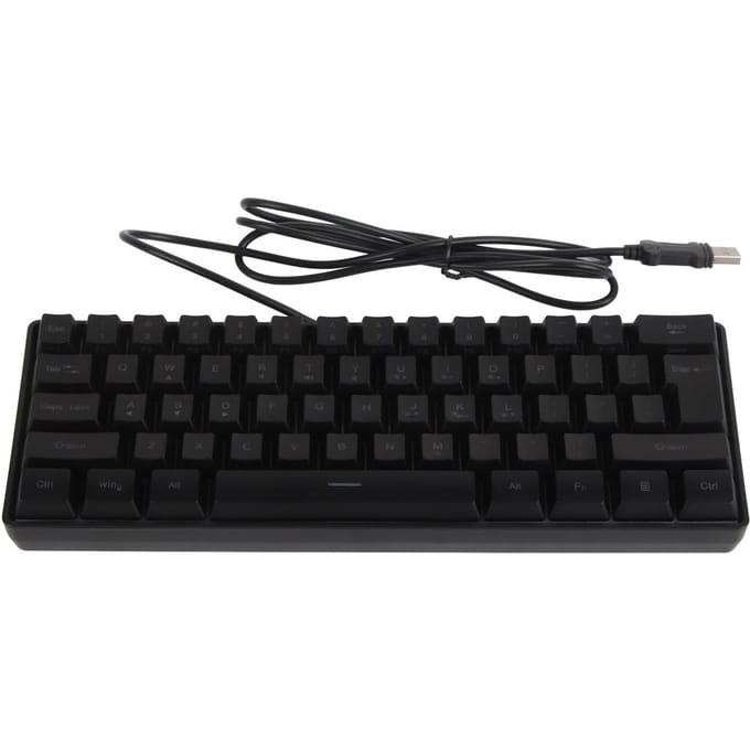 Mechanisch Toetsenbord 61 Toetsen RGB Achtergrondverlichting Ultradun Draagbaar Bedraad Toetsenbord voor Thuis Kantoor