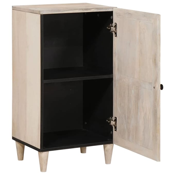 vidaXL - Dressoir - Bleached - White - 40 - x - 33 - x - 75 - cm - Massief - Mango - Hout