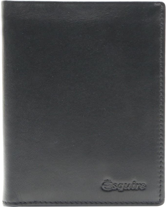 Esquire Identiteitskaarthoesje New Silk Passport Card Holder Black Zwart