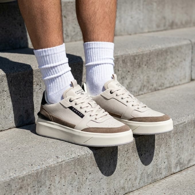 Cruyff Endorsed Tennis Sneakers beige Leer - Maat 40