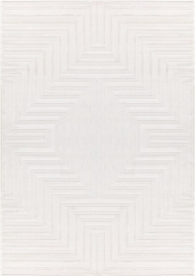 Flycarpets Cara Modern Japandi Labyrinth Vloerkleed - Creme - 140x200 cm