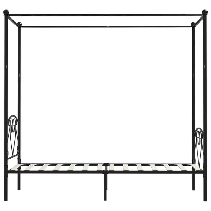 vidaXL - Hemelbedframe - metaal - zwart - 120x200 - cm