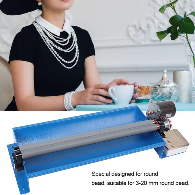 Automatische Inrijgmachine voor Kralen Ronde Kraal Jade Koord Sieraden Maakgereedschap gray
