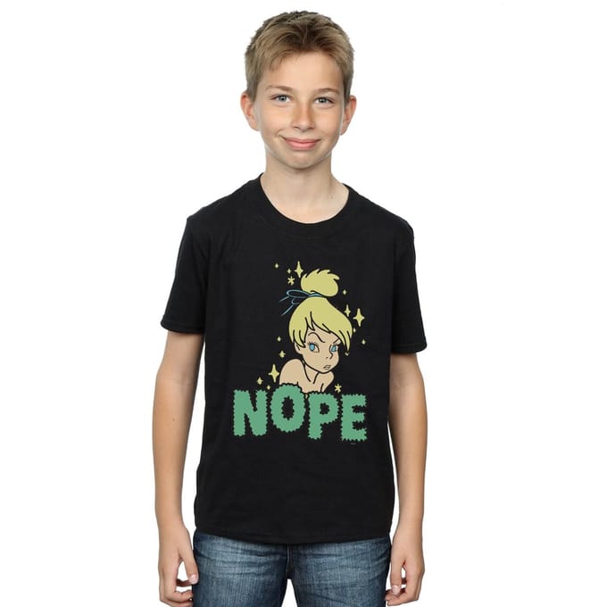 Disney Jongens Tinker Bell Nope T-Shirt (Zwart)