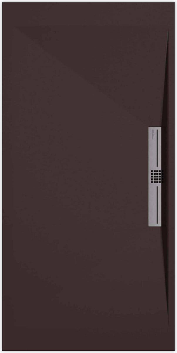 Sanifun douchebak Stone Side Chocolate Smooth 900 x 800 S