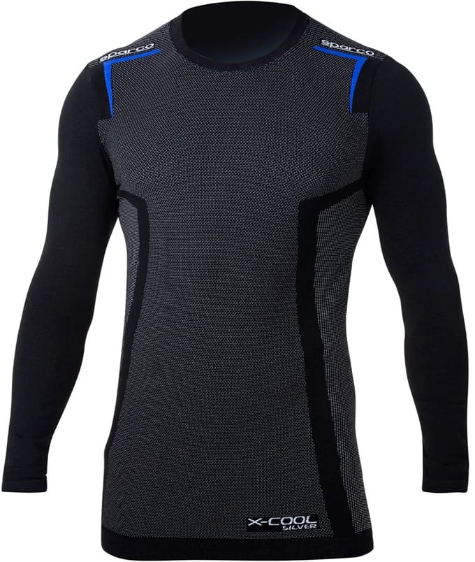 Sparco Ondershirt K-Carbon Longsleeve - Zwart — Wit — M/L