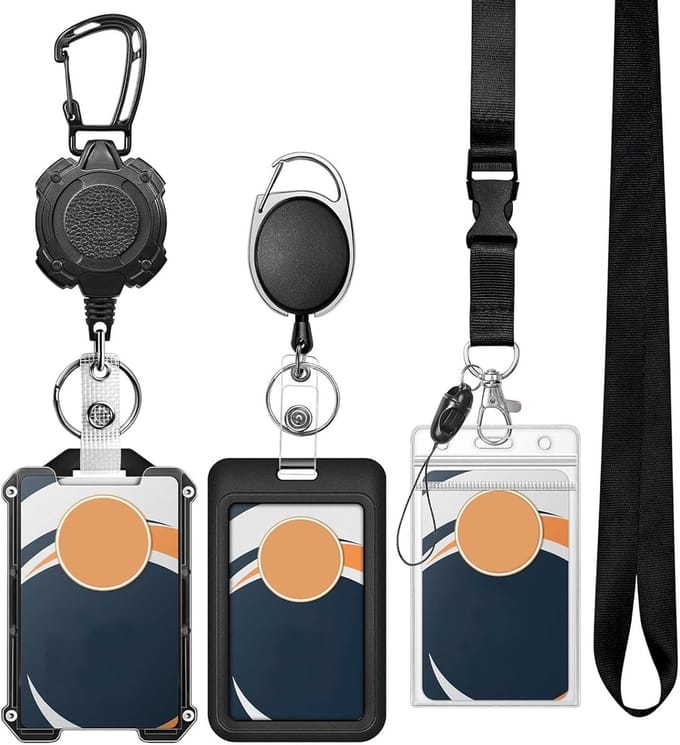 Badgehouders Set - Pasjes Clips - Veiligheid Werk - Uitschuifbaar Met Haak - 3 Stuks - Set A