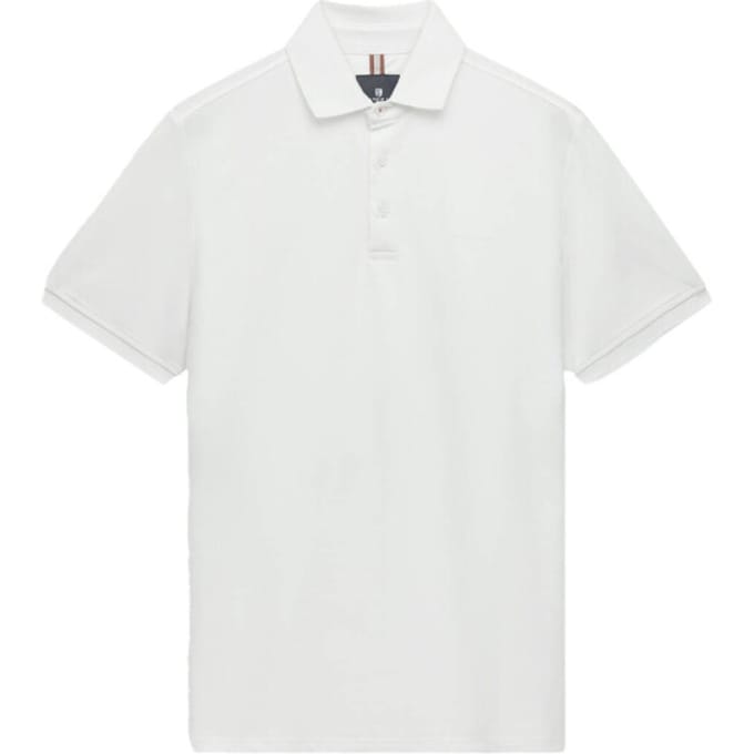 State of Art witte heren polo   Punt kraag   Regular fit   Knoopsluiting   Korte mouw Wit L