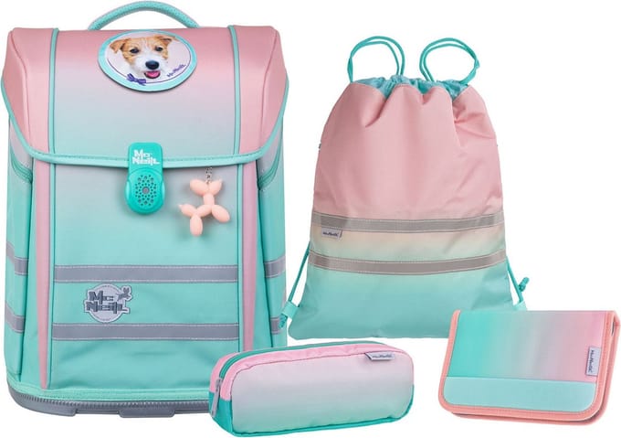 McNeill Schooltas Ergo Perfecto Schoolbag Set 5-delig Gradient Strawberry Mintgroen