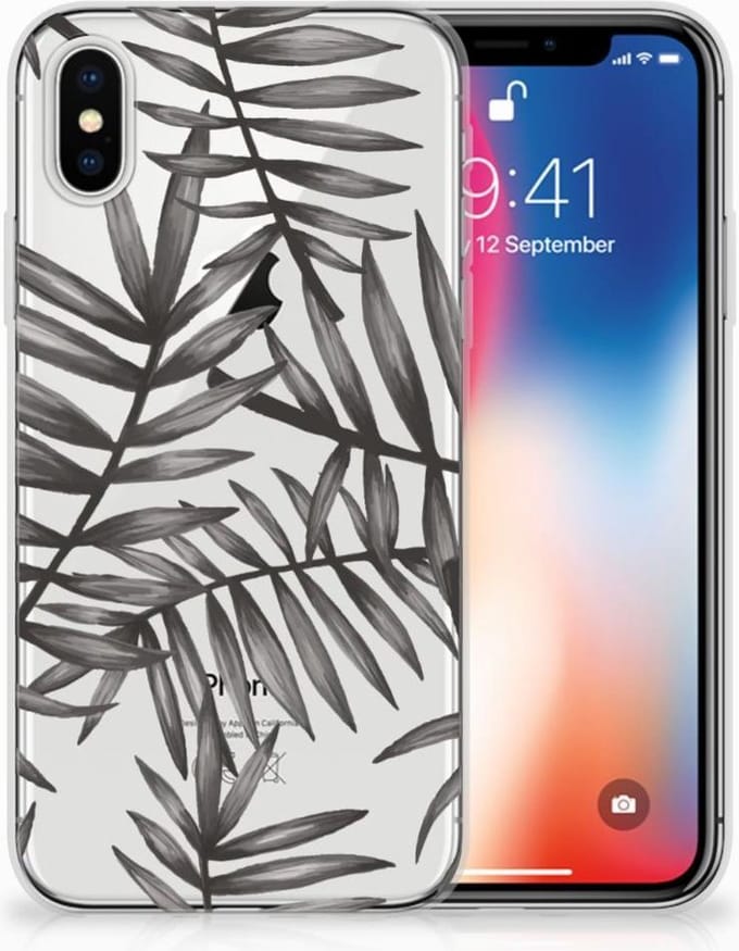 Apple iPhone X | Xs TPU Case Leaves Grey