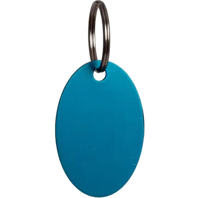 Grooming Deluxe - Naamplaatje ovaal size M 3,8 cm lichtblauw