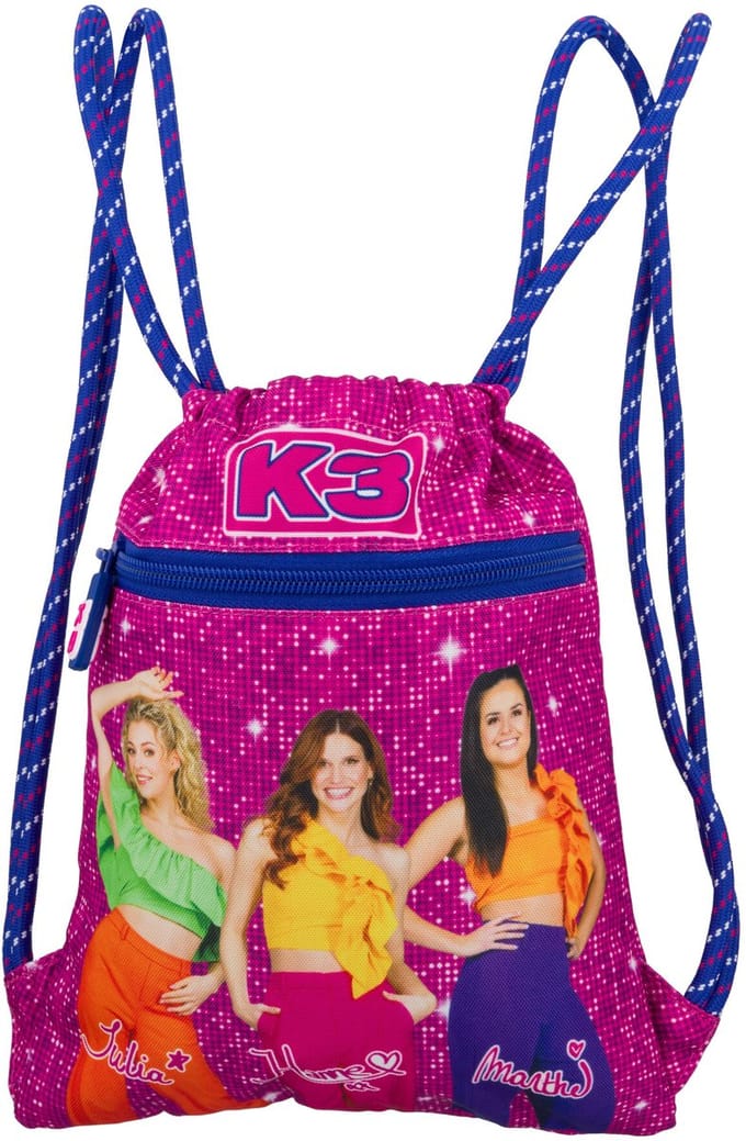 K3 Gymtas Roze met handtekeningen! 26x21cm