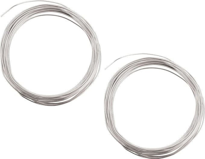 DHZ/Hobby aluminium draad - 2x - zilver - dikte 1 mm - lengte per rol 500 cm - bloemendraad